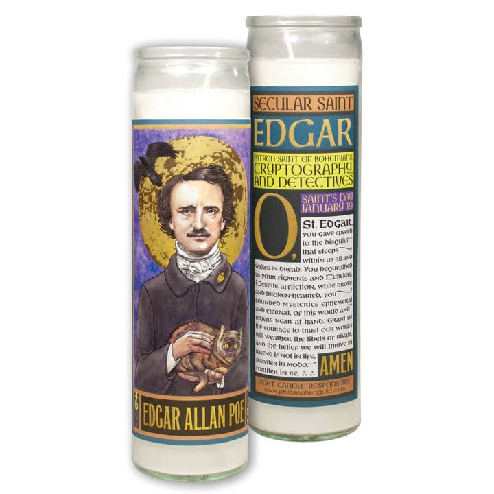 Edgar Allan Poe - Vela de San Secular para venta al por mayor de Unemployed Philosophers Guild