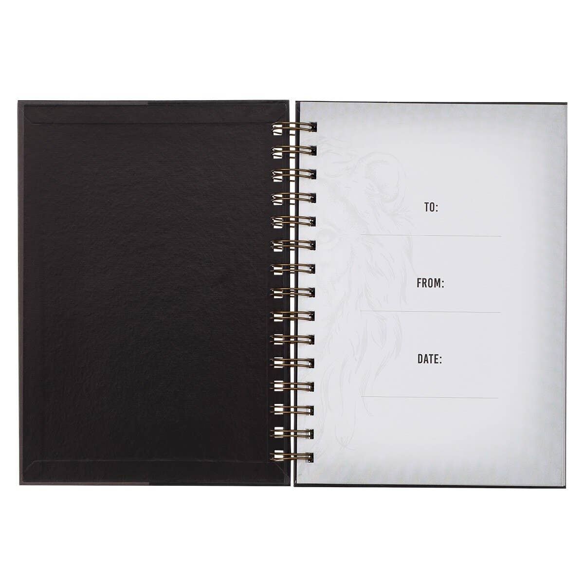 Christian Art Gifts - Wholesale Journal/Diary - Journal Wirebound Black/Gray Be Strong Josh. 1:91