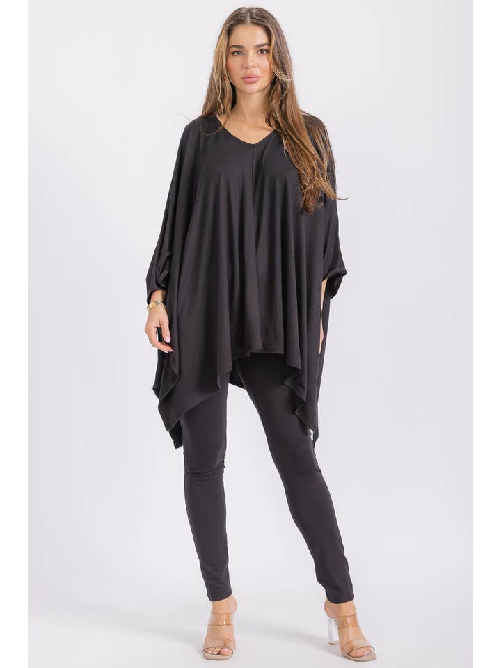 H&H Fashion Inc. - Wholesale Top & Pant Set (NOT Loungewear) - Women's - HH637X-S1 Plus V-neck Top & Leggings 2 PC Set