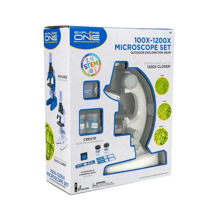 Explore Scientific - Wholesale Toy Set - Kids - Explore One 100x-1200x Microscope Set8