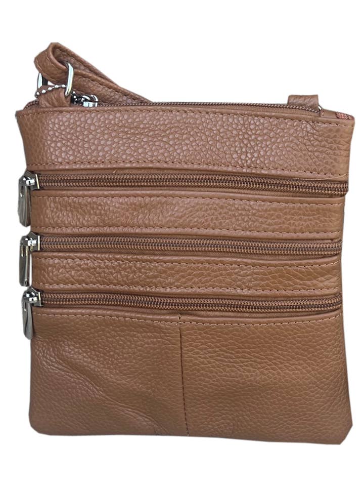 Sac à bandoulière en cuir de vachette RM518 BK pour la vente par Roma Leathers, Inc.
