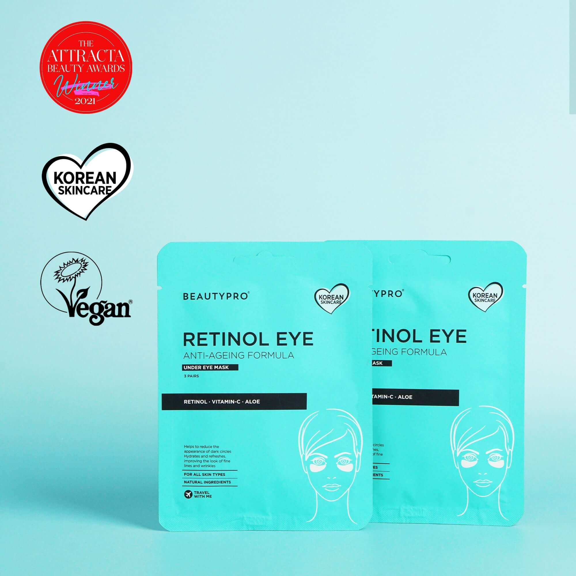 BEAUTYPRO – wholesale Eye treatment mask – RETINOL Under Eye Patch (3 pairs)4