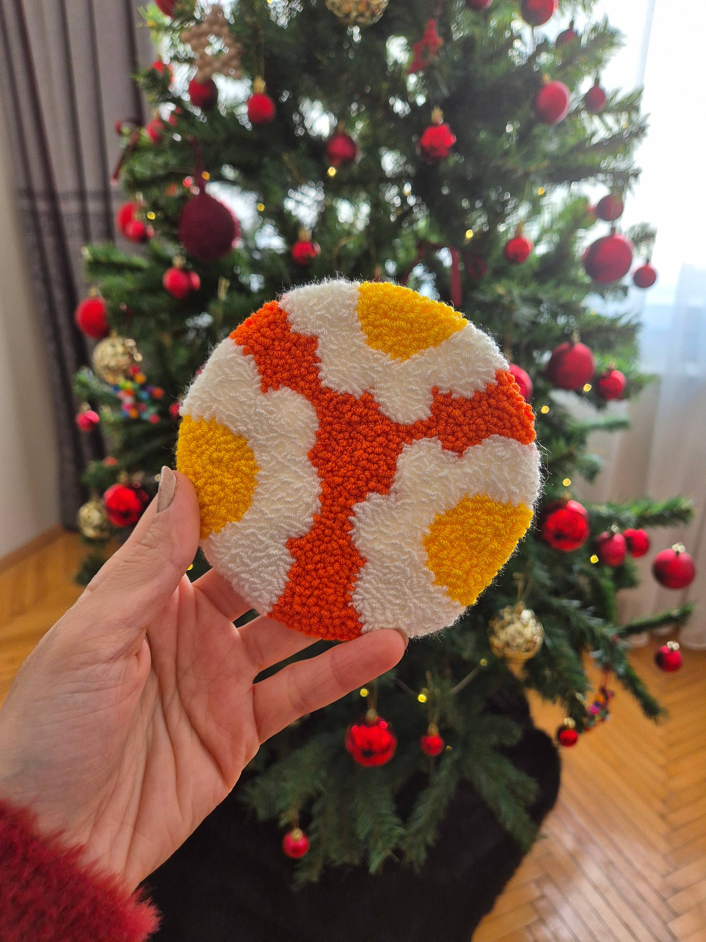 despinacrafting – wholesale Coasters – Punch Needle Mug Rug,  Floral Coasters 0