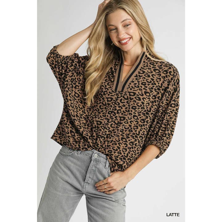 NIEUWE Jacquard Dierenprint Gebreide Blouse voor wholesale door STYLE USA