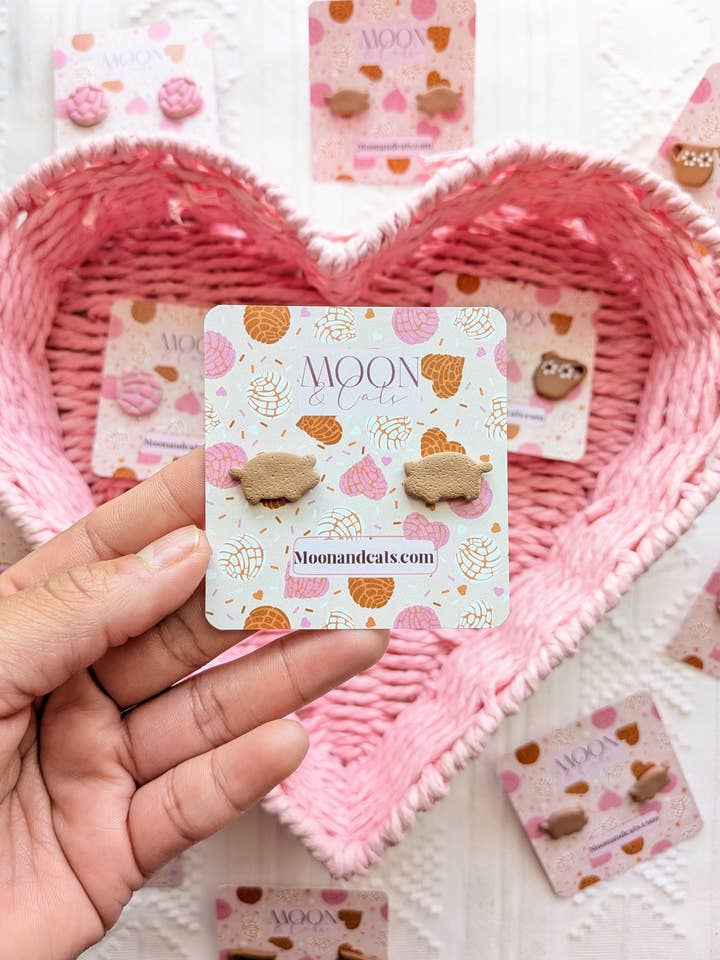 Marranitos / pan dulce studs for wholesale by Moon & Cats