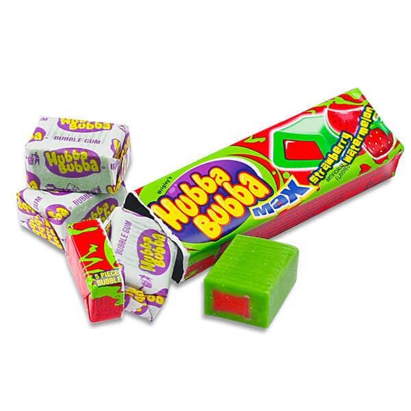 Sugar Bear Candy - Wholesale Chewing Gum - Hubba Bubba Max Gum Strawberry Watermelon 18 ct. 1