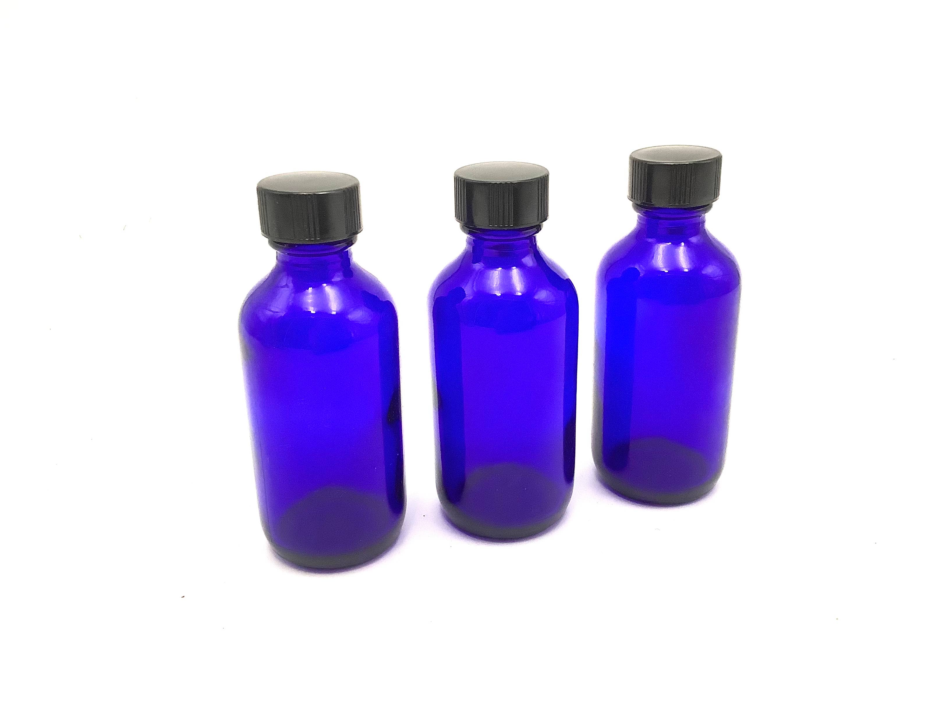 All Little Cute Things - Wholesale Party Favor - Glass Bottles Cobalt Blue Boston 2 oz for DIY Party Favors