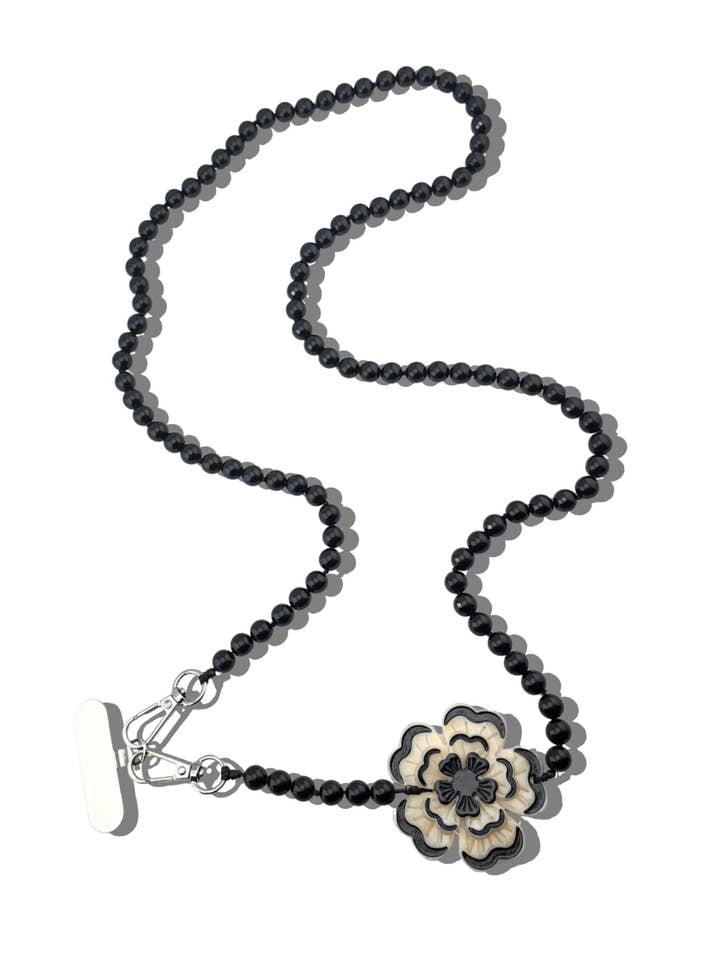 Chaîne de téléphone bandoulière peinte à la main Dianthus pour la vente par Solar Eclipse