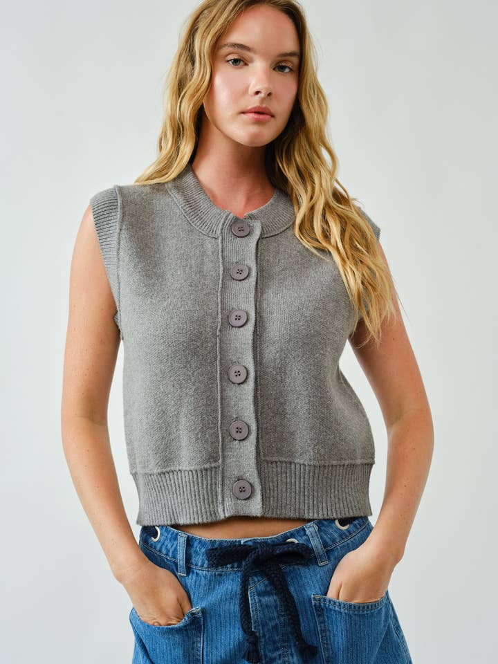 AJT5197 SUPER SOFT BASIC VEST CARDIGAN for wholesale by Aaron & Amber