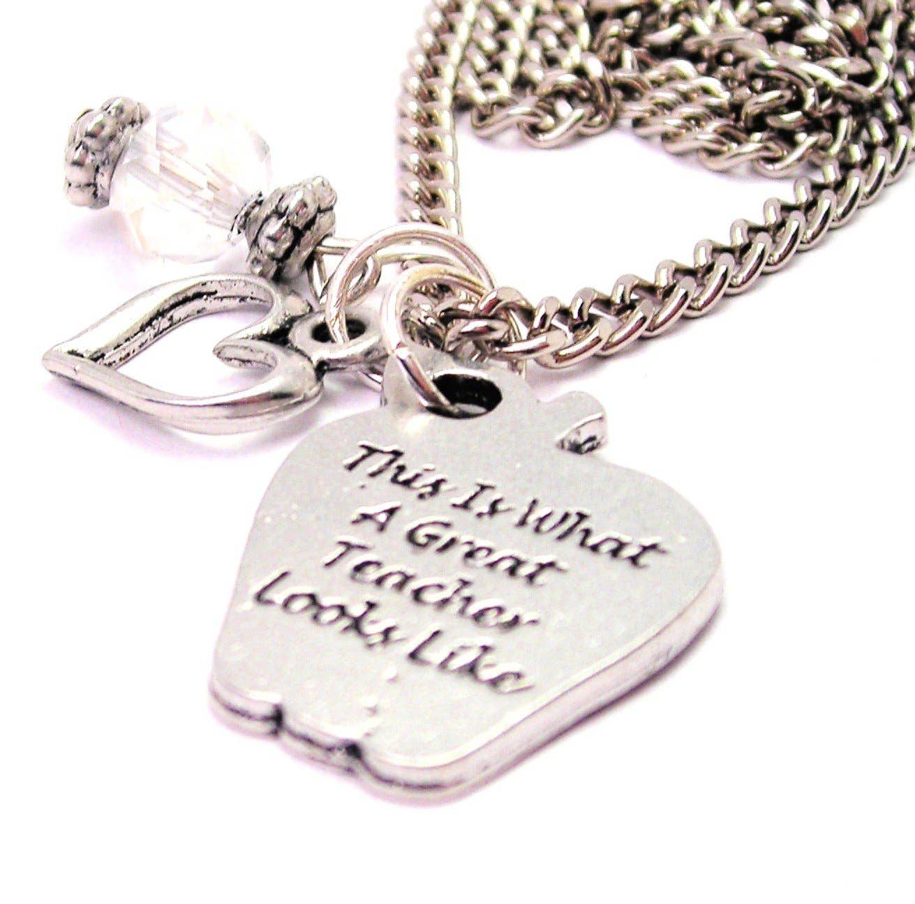 Chubby Chico Charms - Wholesale Pendant/Charm Necklace - Apple Shaped Heart And Crystal  Necklace0