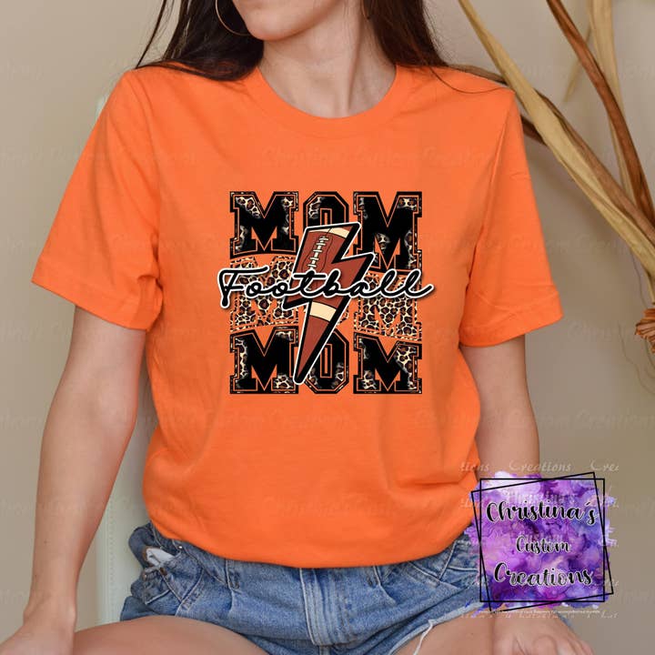 Football Mom T-Shirt | Trendy Football Shirt | Fast Shipping | Super Soft Shirts for Men/Women/Kid's | Bella Canvas for wholesale by Red Dirt Transfers