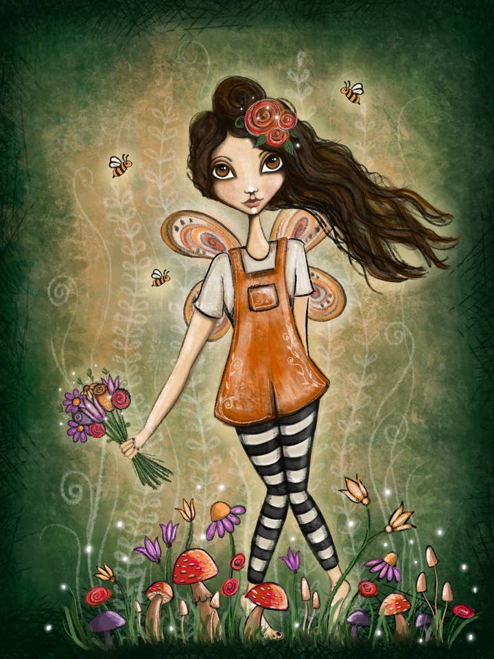 Torianthus Fairy - Tirage 8 x 10 signé pour la vente par Dark Faerie Creations