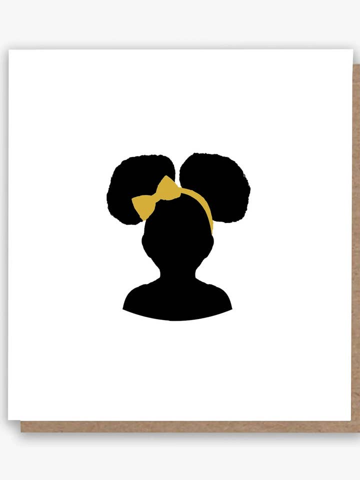 Cute Afro Bunches Card for wholesale by All Shades