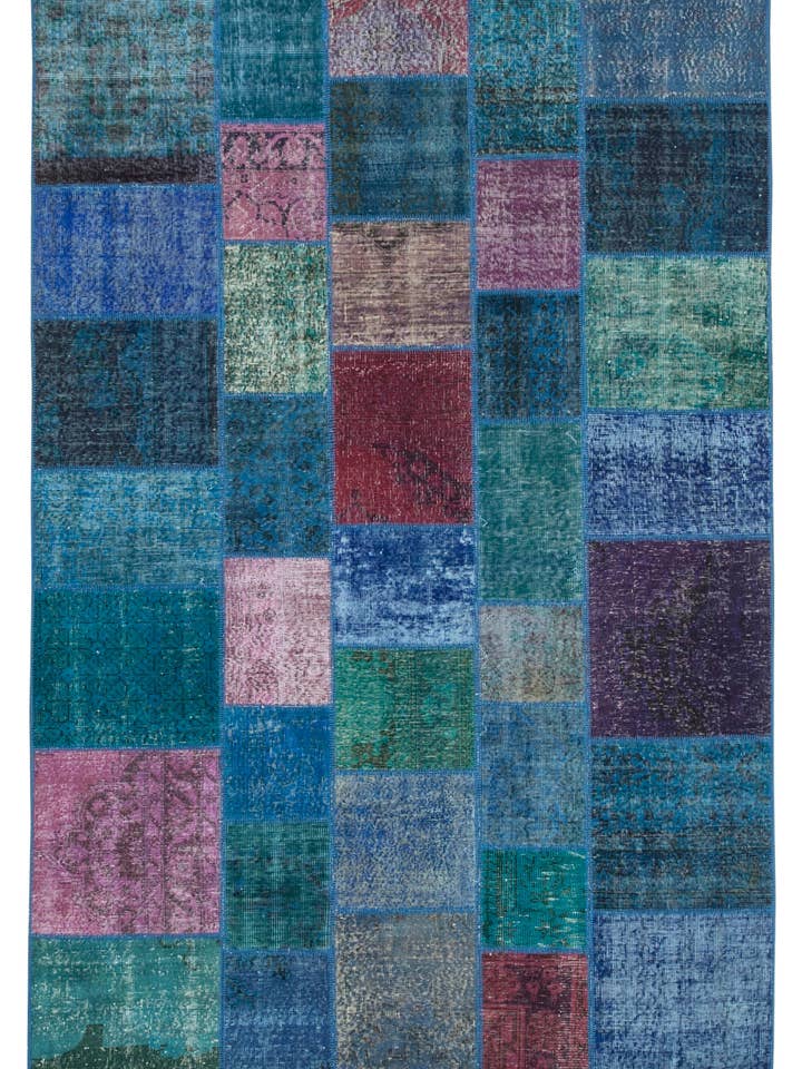 Tapis Patchwork Bleu 7x10 - 24003 pour la vente par RUG N CARPET
