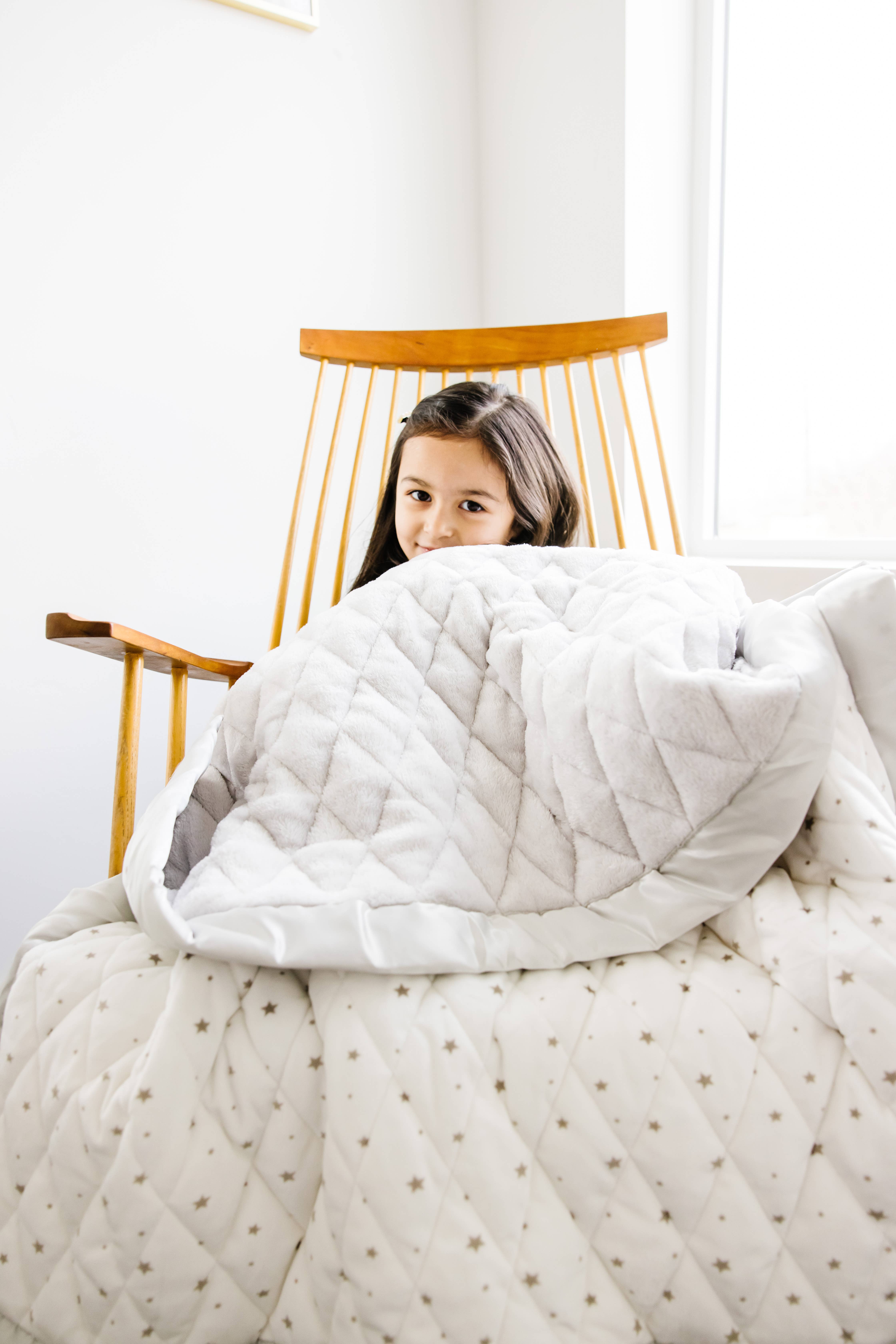 Dreamland Baby - Wholesale Bedding Blanket - Kids & Baby - Dream Toddler Weighted Blanket Grey Stars, 3+ years1