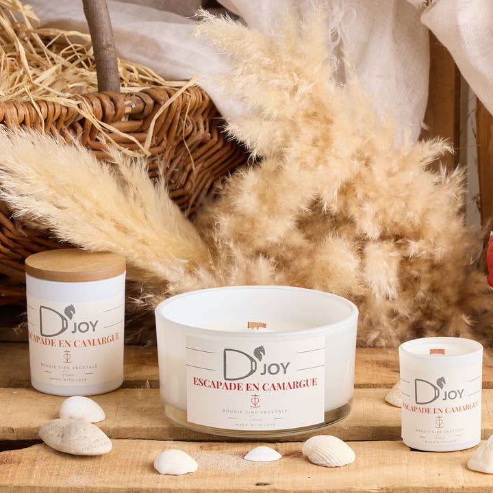D'JOY by Cheval&Senteurs - Wholesale Jar/Filled Candle - Mini candle "Getaway in Camargue"1