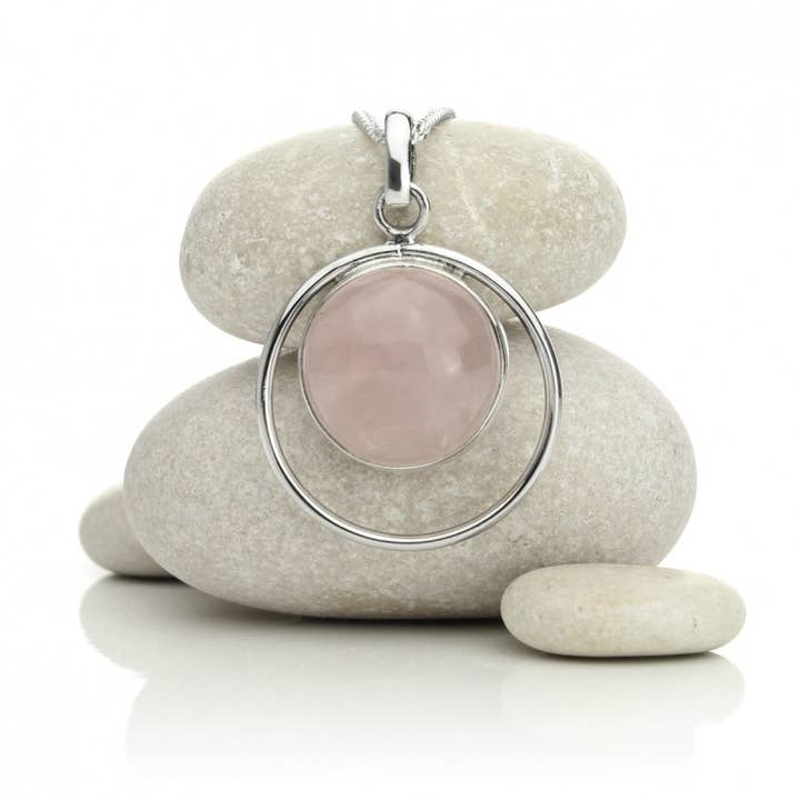 UniArt - Wholesale Pendant/Charm Necklace - Sterling Silver Selene Pendant with Natural Stone3