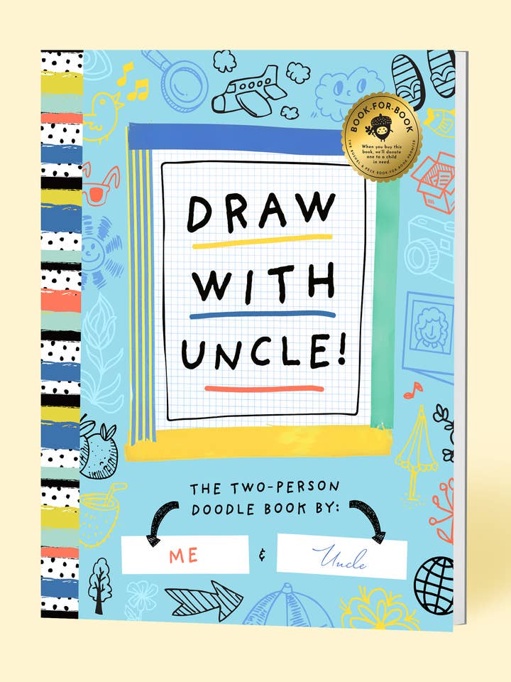 Draw With Uncle! (Kids Doodle Coloring Book) for wholesale by Bushel & Peck Books