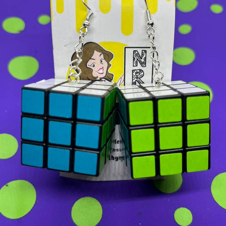NO RHYME OR REASON ART – Brincos de argola por atacado – Brincos ao Cubo Rubik6