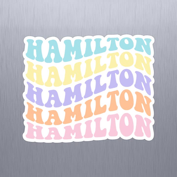 The State Stickers - Wholesale Magnet - Custom City Beachy Retro Name Magnet1