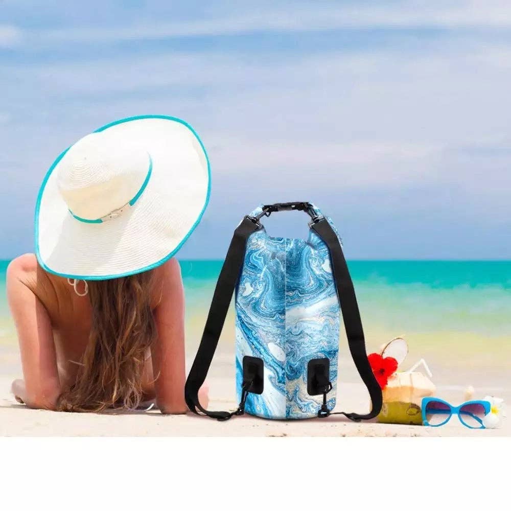The Classy Cloth WS - Wholesale Beach Bag - 5L Waterproof Dry Bag - Blue Galaxy RTS6