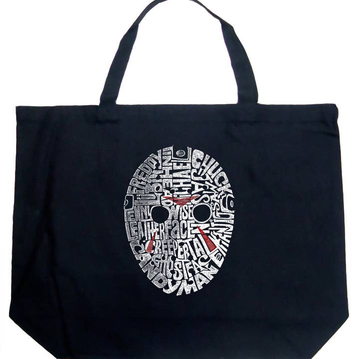 LA Pop Art Word Art Tote Bag - Slasher Movie Villians for wholesale by LA Pop Art