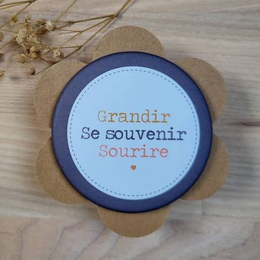 Magnet *Grandir/Se souvenir/Sourire* pour la vente par jolislundis