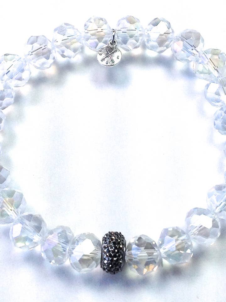 10XB26 BR-10mm Faceted Glass Stretch/Crystal for wholesale by Lost & Found Trading