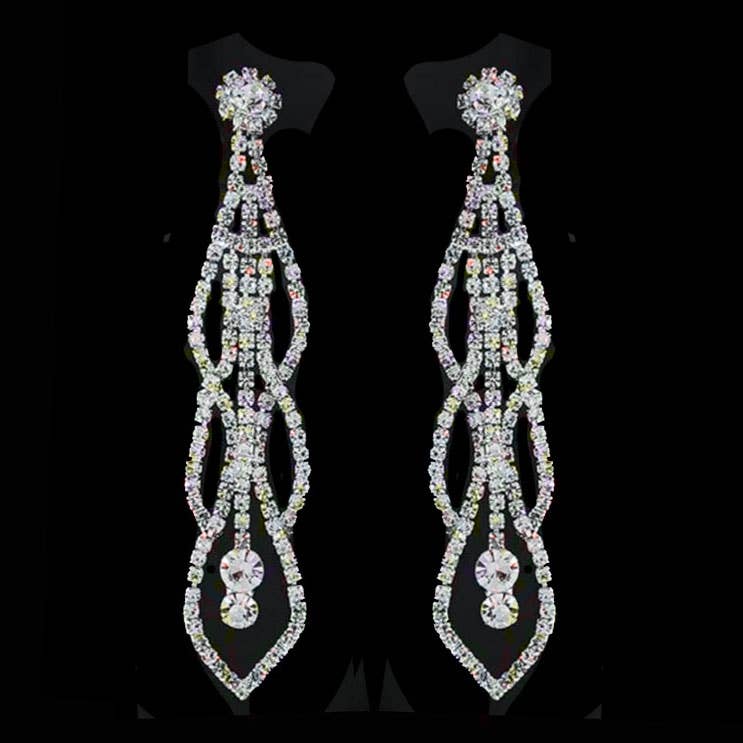 NY Jewelry House - Wholesale Dangle Earrings - Party Prom Rhinestone Dangle Earrings2