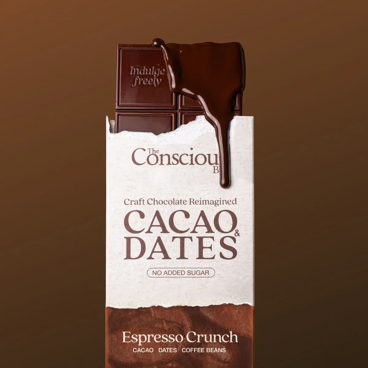 The Conscious Bar – Engroshandel Chokoladebar – Daddelsødet mørk chokolade - Espresso Crunch8