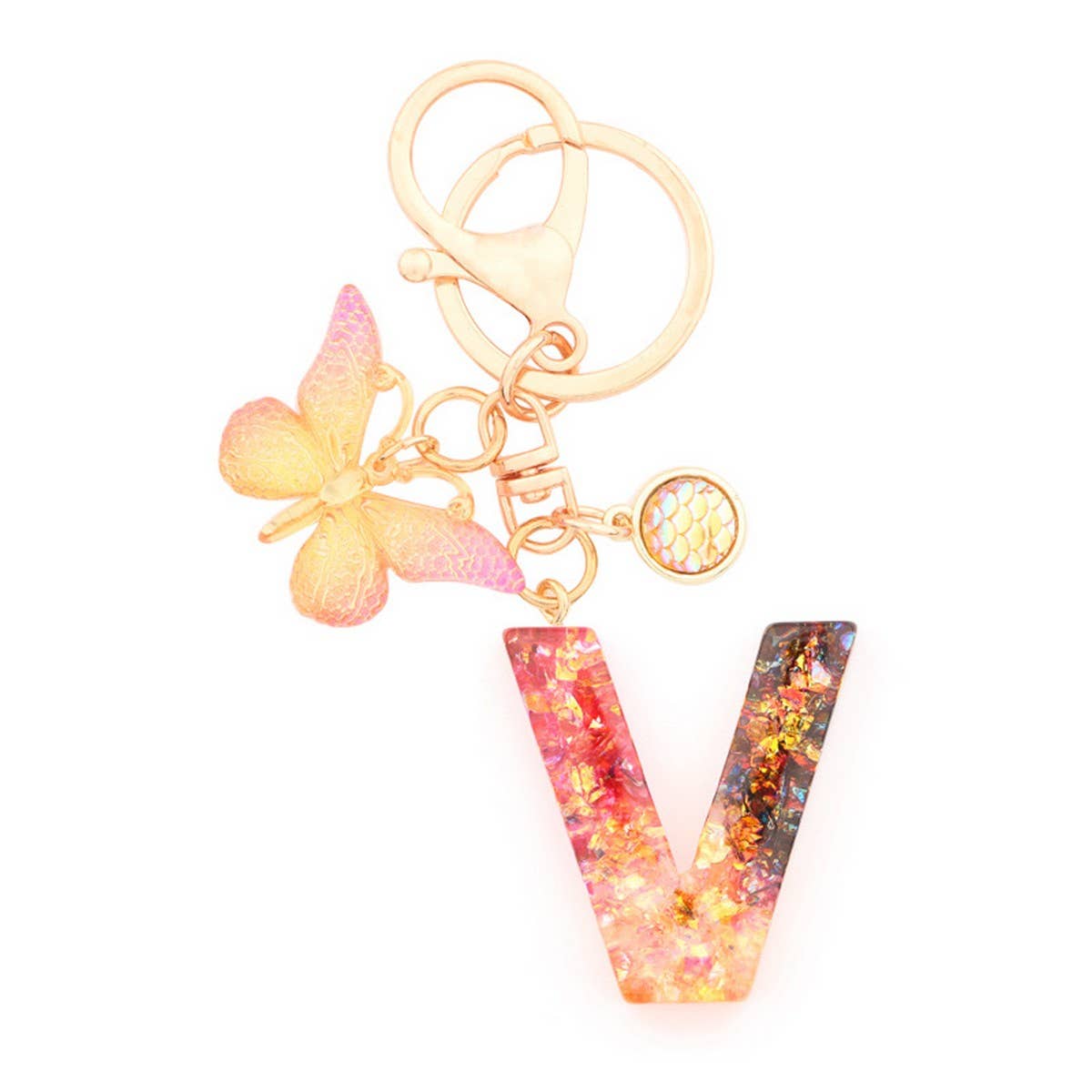 ACCITY - Wholesale Keychain - Women's - Creative Crystal Letter Keychain with Resin Sequins_CWAB502121