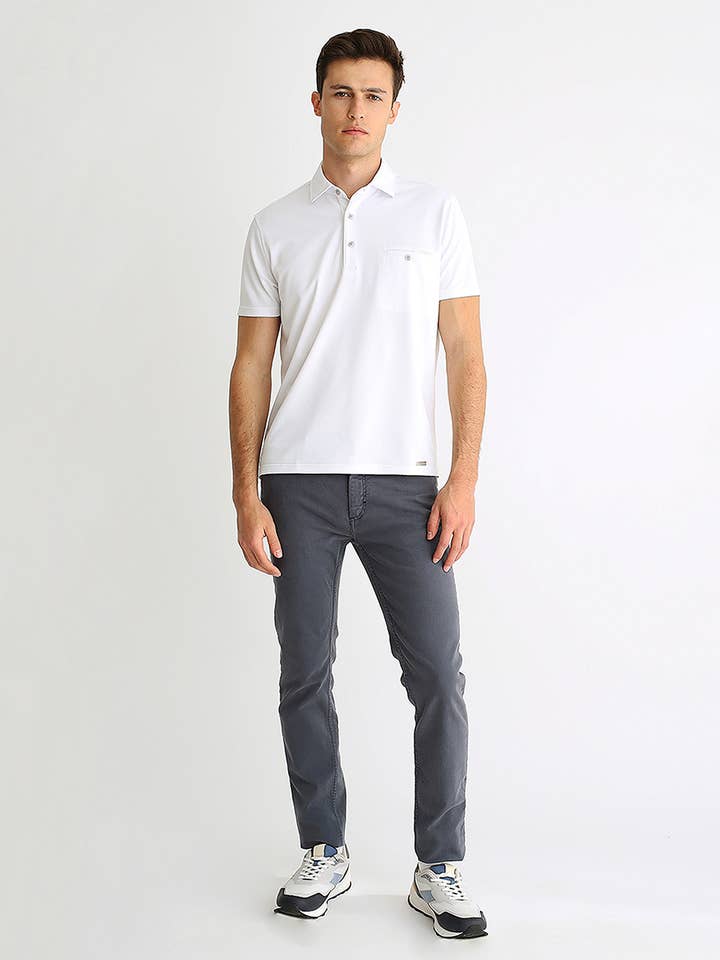 BATECH® Barcelona - Wholesale Polo - Men's - Pocket Essential Polo Shirt (regular) - White1