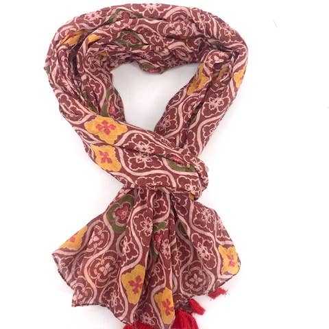 Maison Unik Accessoires - Wholesale Scarf - Women's - Scarf, Cheche, or Pareo 100% Indian Cotton Blockprint - Women2