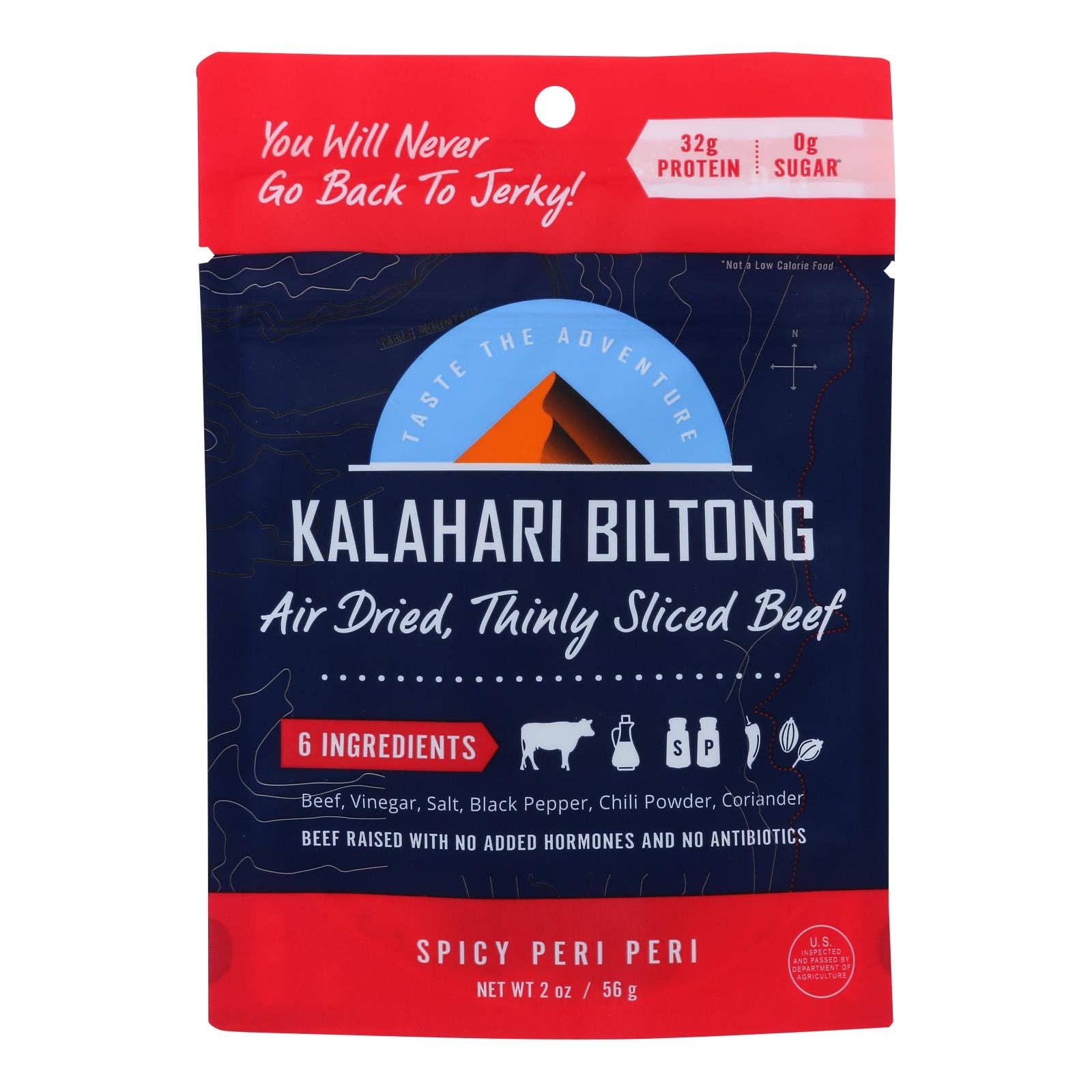 Everyday Supply Co - Wholesale Jerky - Kalahari Spicy Peri Peri Biltong Beef - 8 Pack, 2 Oz Each0