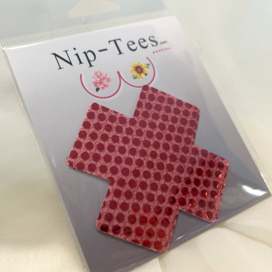 Niptees - Wholesale Nipple Pasties - Women's - Sequin X Cross Nipple Cover Pasties3