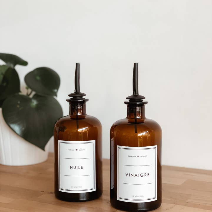 Les Flacons de l’Apothicaire – wholesale Oil/vinegar dispenser – Vinegar - Amber Bottle