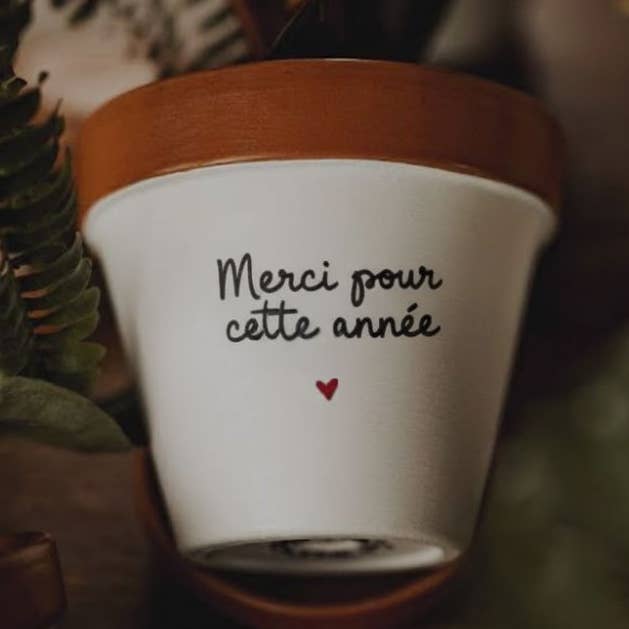 Flower pot "Thank you for this year ♥" - teacher gift for wholesale by Joli Pot