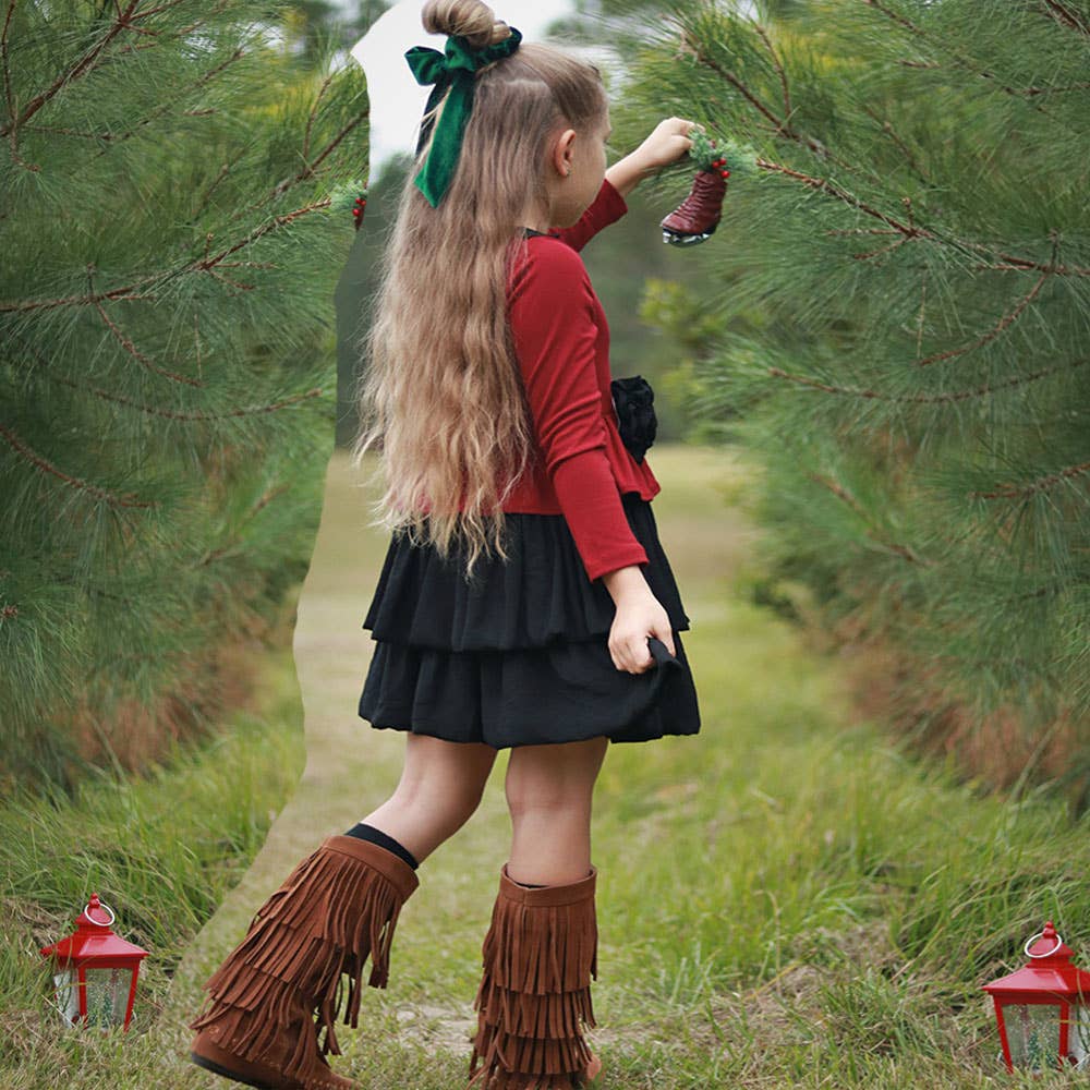 SISSYMINI - Vendita all'ingrosso Vestito - Bambini - Abito a maniche lunghe con volant a peplo per bambine e bambine | LV365