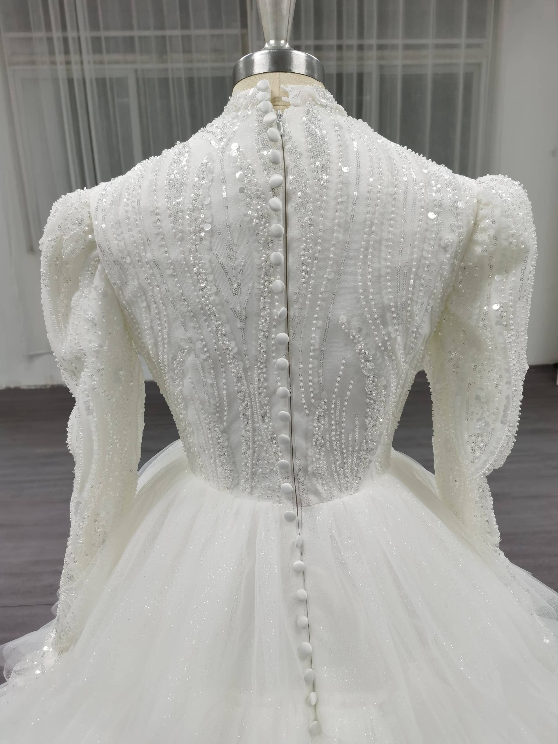 Unique Modest Bridal - Wholesale Gown - Women's - Splendora - Stunning Ball Gown Modest Wedding Dress7