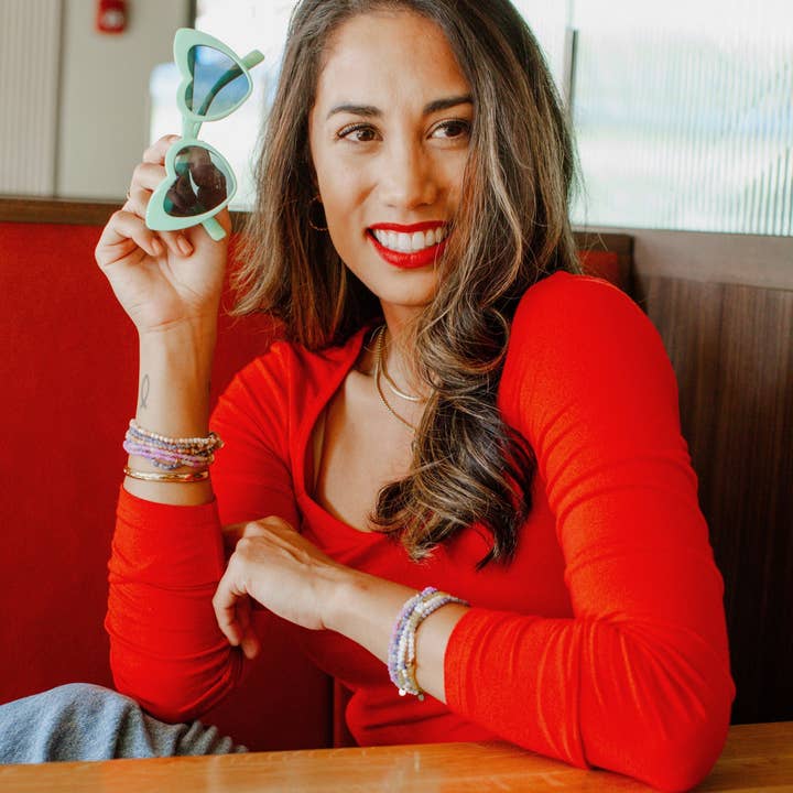 Bright Pink Orange 3mm Morse Code Bracelet | LOVE for wholesale on Faire5