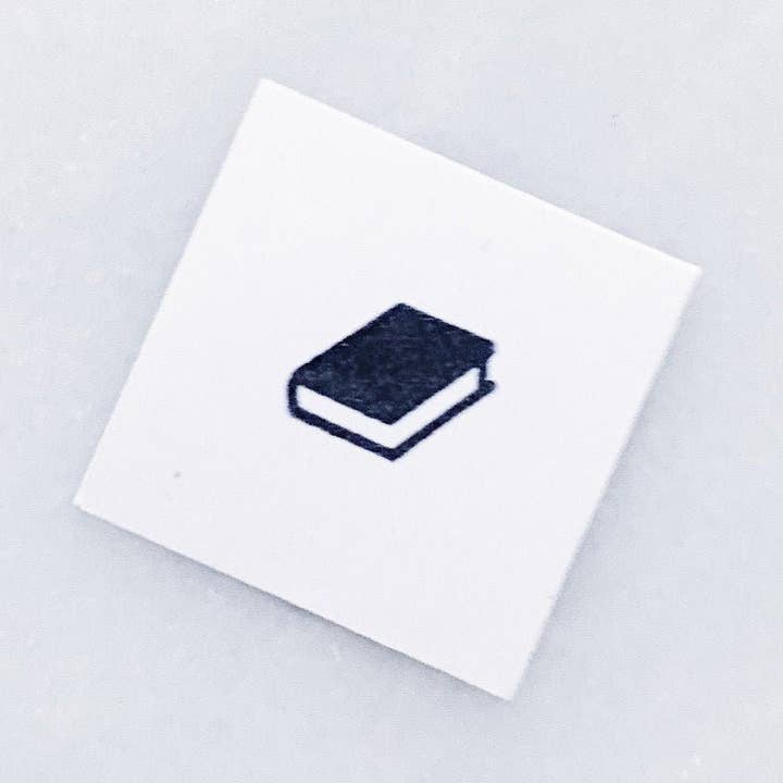 Papergram - Wholesale Rubber/Decorative Stamp - Book Rubber Stamp • Studying Stamp for Bullet Journals0