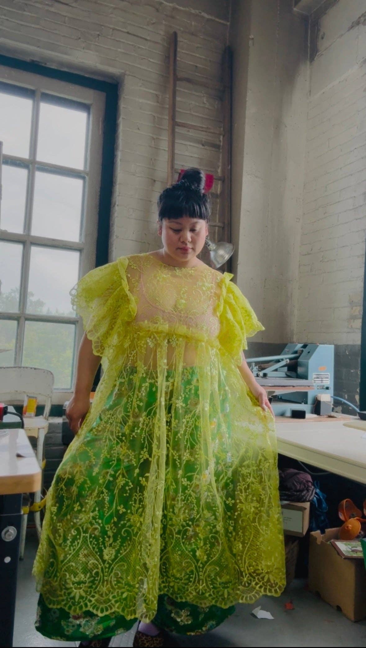 Hello Darling - Wholesale Dress - Women's - Preorder the Citrus Chartreuse Lace Dress2