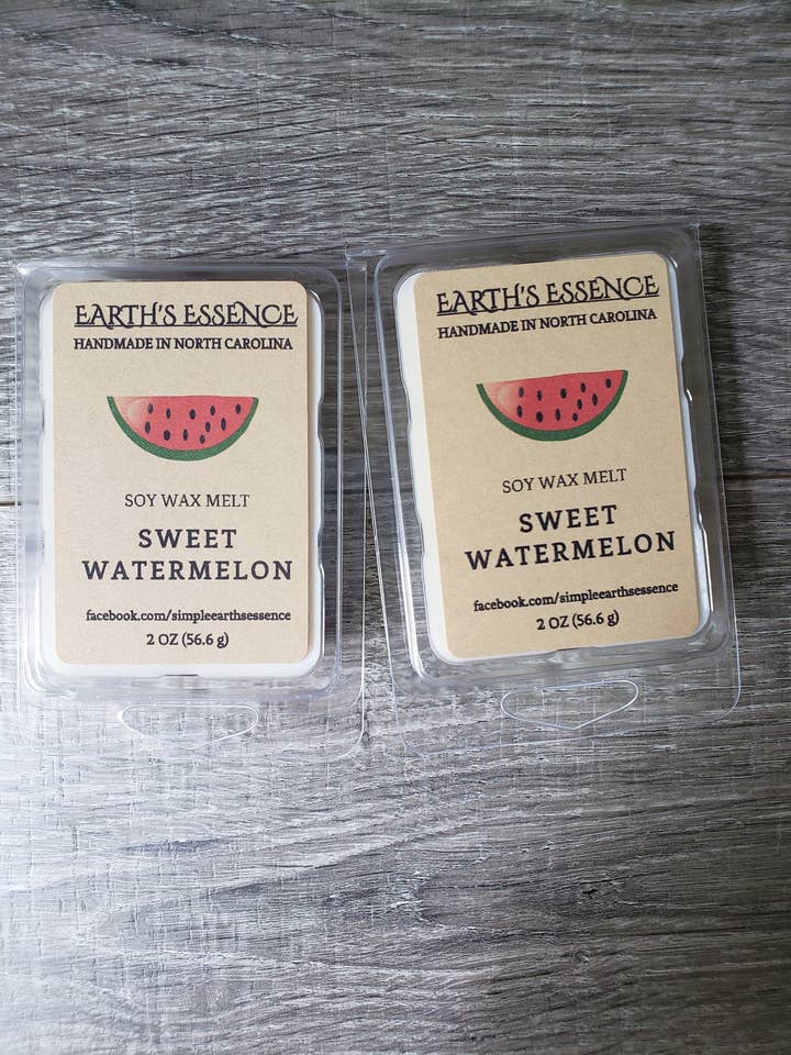 Zoete Watermeloen 2 oz Sojawas Smeltblokjes voor wholesale door Earth's Essence