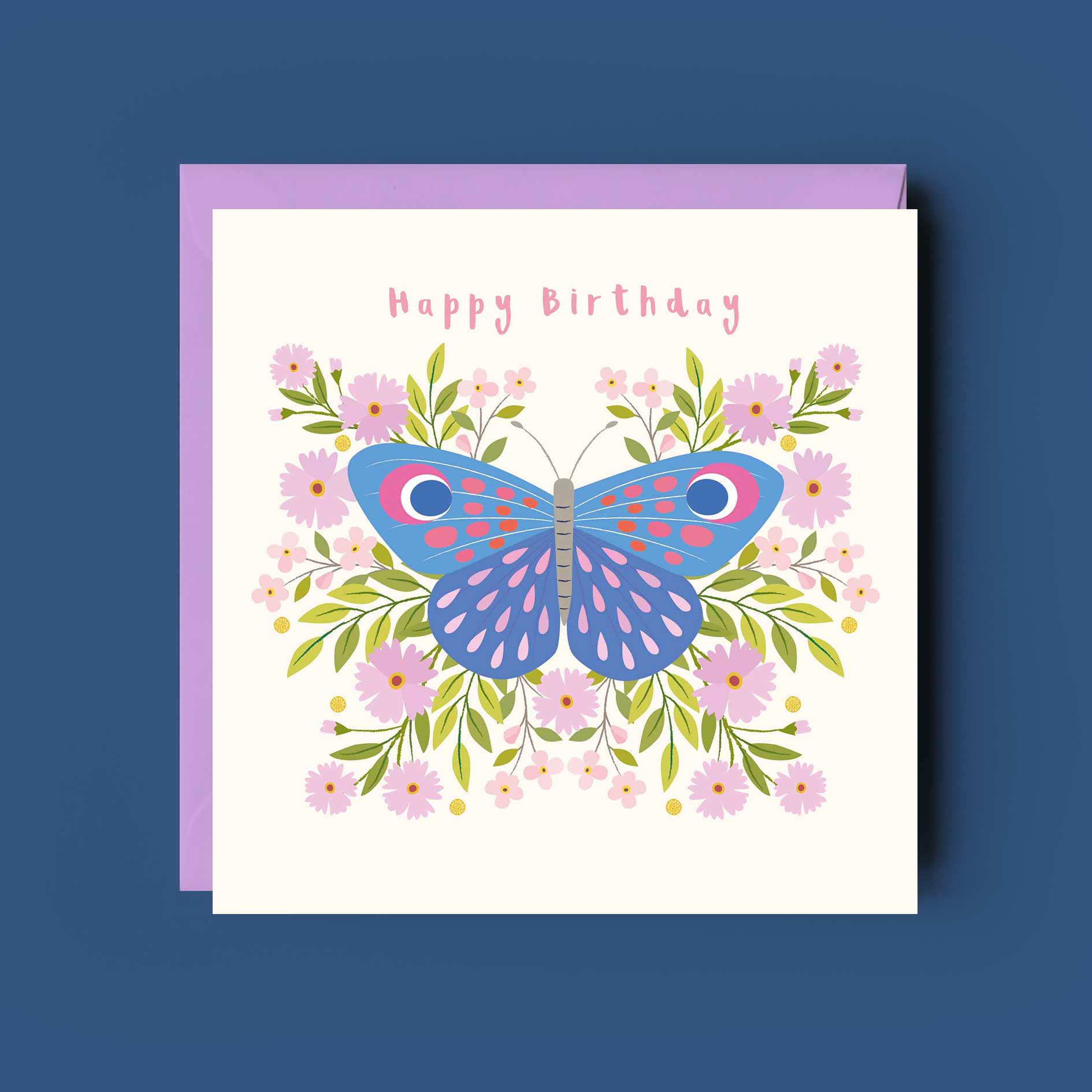Klara Hawkins - Wholesale Birthday Card - Happy Birthday Female Butterfly Card2