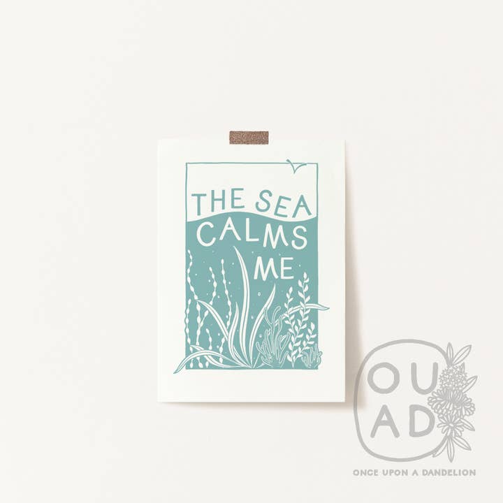 Once upon a Dandelion - Vendita all'ingrosso Stampa artistica - Il mare mi calma - Serigrafia - Stampa d'arte - A43
