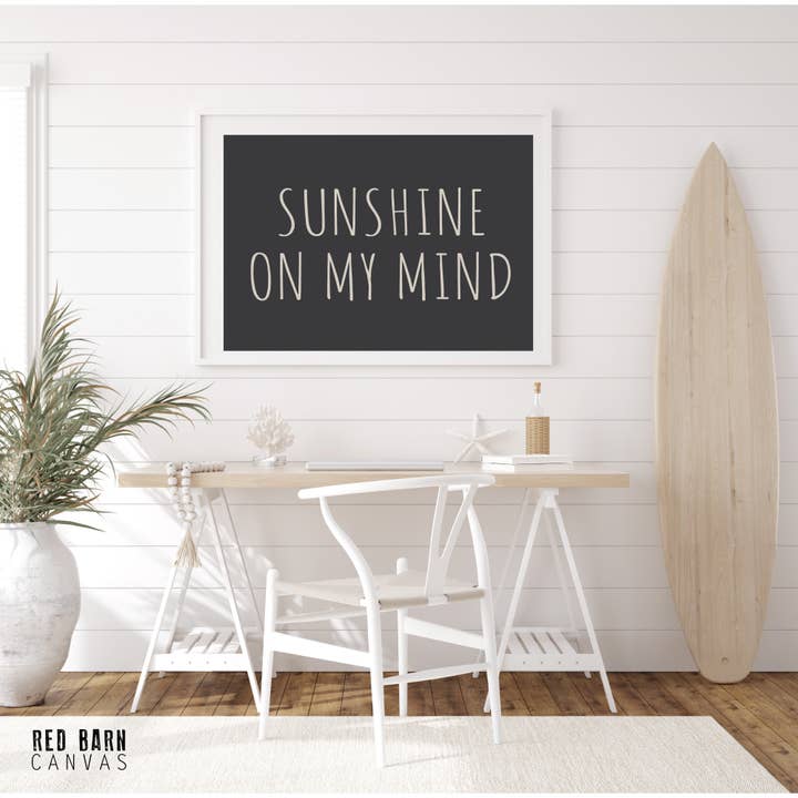 Sunshine On My Mind, wall canvas flag for wholesale by Red Barn Canvas
