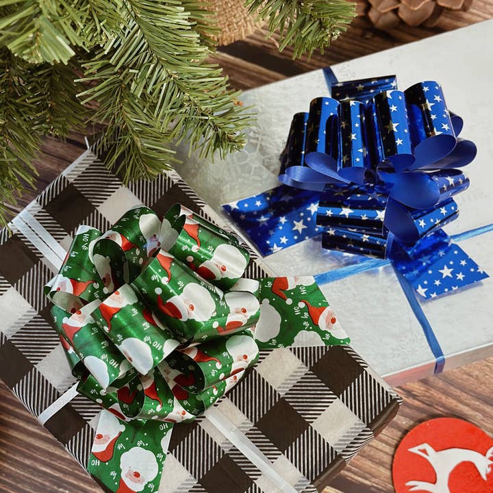Wrapables.com - Wholesale Bow - Gift Wrapping - Wrapables Large 5" Christmas Pull Bows, Ribbon Bows (16pcs)