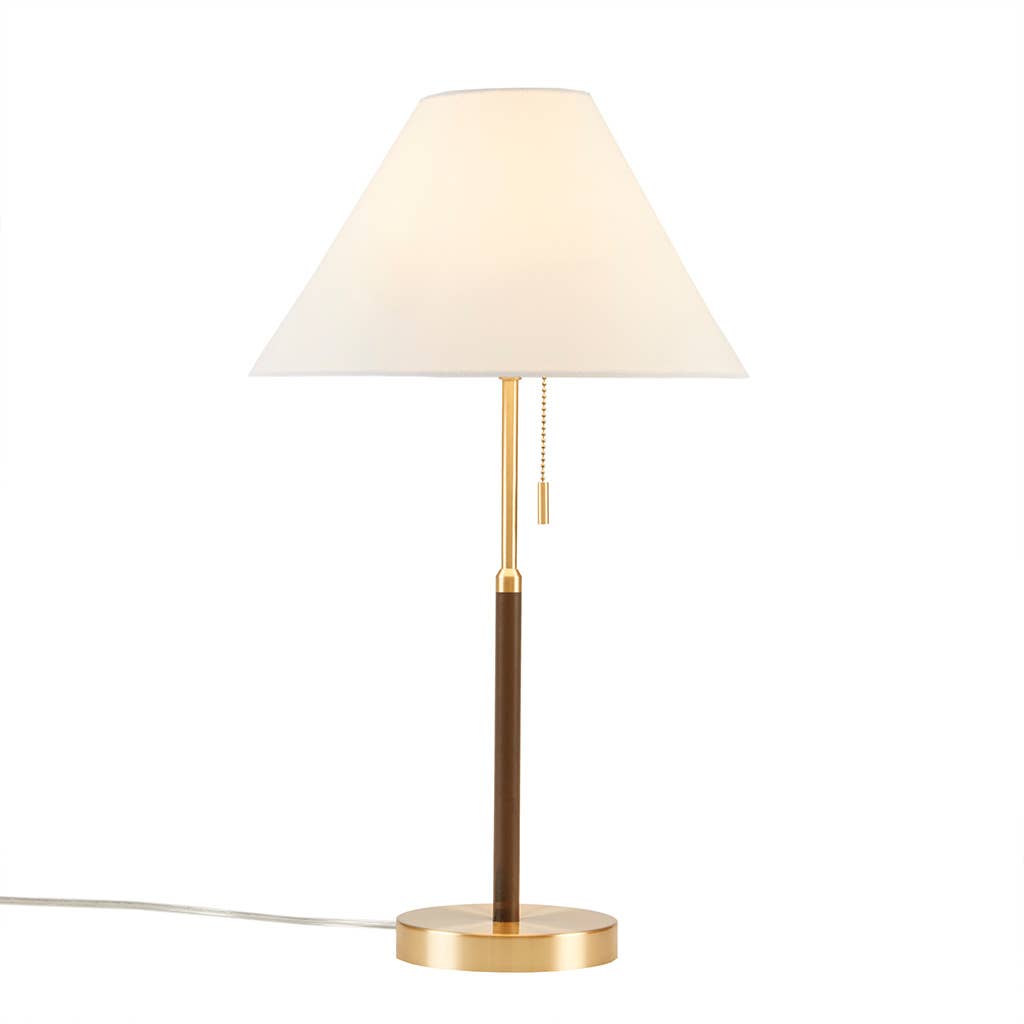 Olliix - Wholesale Accent/Desk Lamp - Mid-Century Pull Chain Table Lamp, Gold Brown4