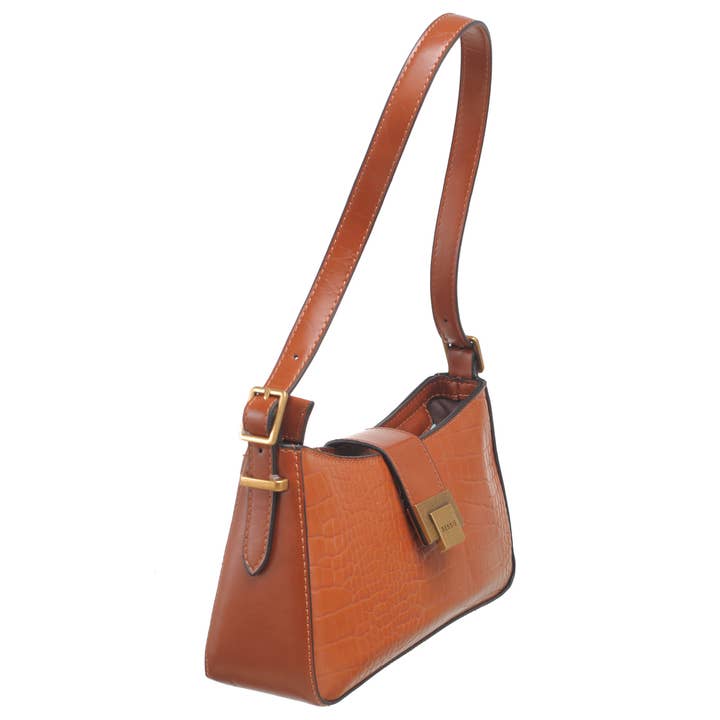 Bessie London - Wholesale Crossbody Bag - Women's - CROC BAGUETTE BAG1