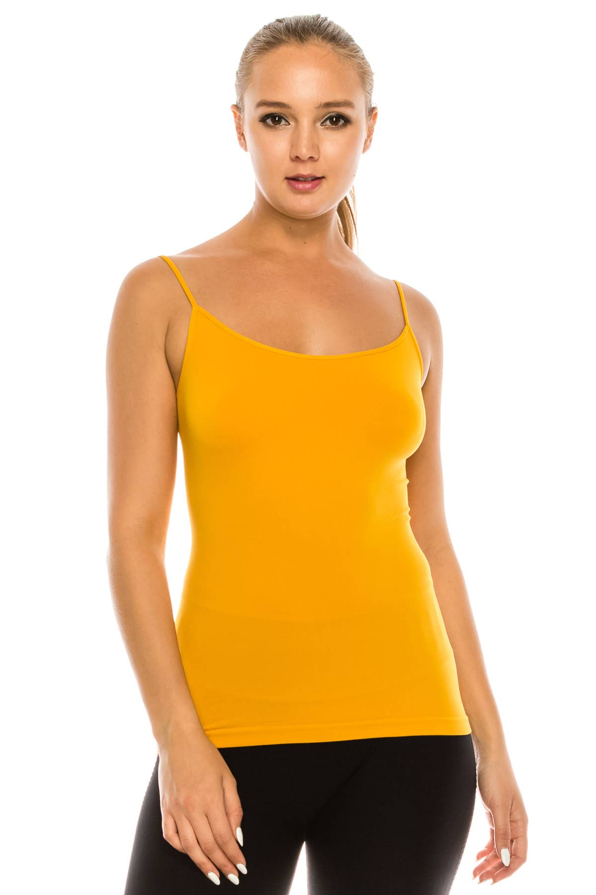 KurveShop – Top interior – Mulher por atacado – KURVE BASIC SEM COSTURA LONGA CAMI (16" COMPRIMENTO)72